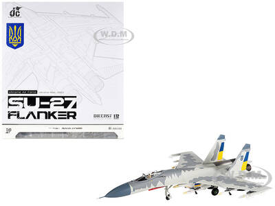 Sukhoi Su-27 Flanker Aircraft Ukraine War (2023) Ukrainian Air Forces 1/72 Diecast Model by JC Wings