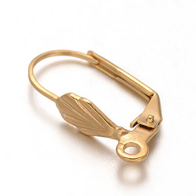 Ion Plating(IP) 304 Stainless Steel Leverback Earring Findings