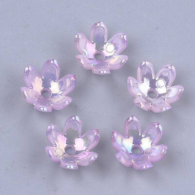 Transparent Acrylic Bead Caps