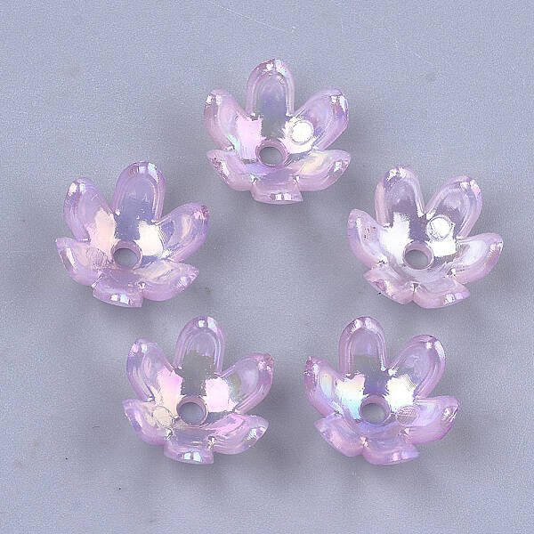 Transparent Acrylic Bead Caps