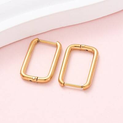 201 Stainless Steel Hoop Earrings