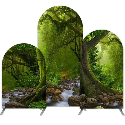Aperturee Mystery Forest Double Sided Party Arch Backdrop Kit | Custom Chiara Arched Covers | Custom Arched Wall Covers | Diy...