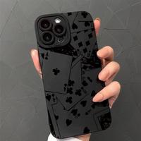 Poker Pattern Anti Drop Phone Case with Camera Lens Protector, Shockproof Phone Protective Cover for Summer, Phone Accessory ...