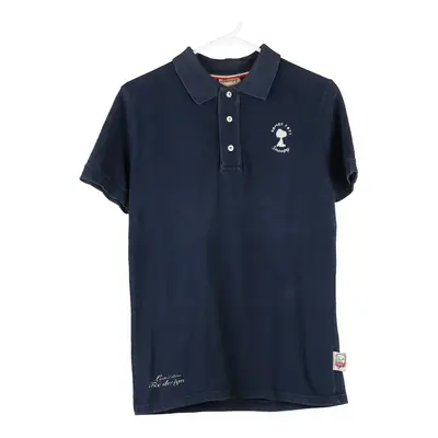 Snoopy Embroidered Polo Shirt - Small Navy Cotton