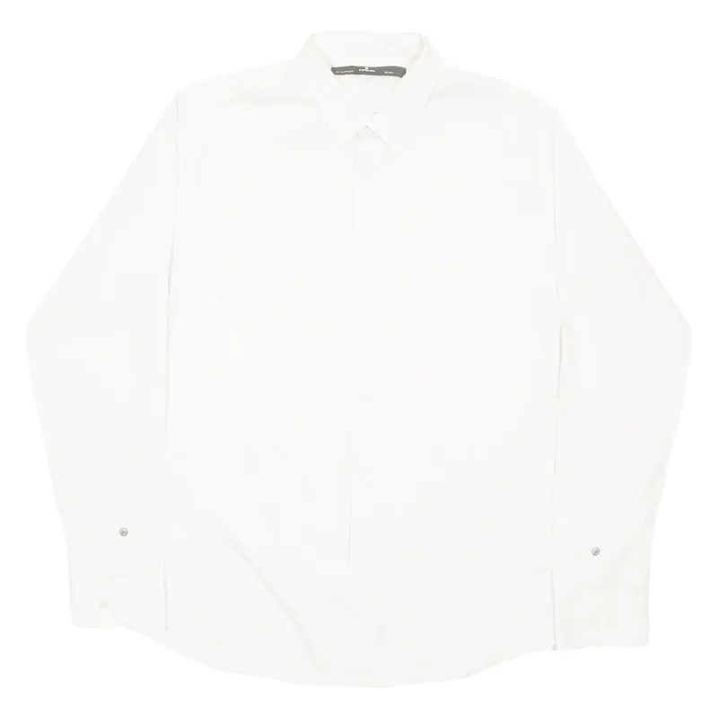 G-STAR RAW Mens Plain Shirt White Long Sleeve XL
