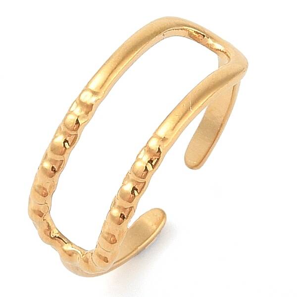 Ion Plating(IP) 304 Stainless Steel Open Cuff Rings for Women