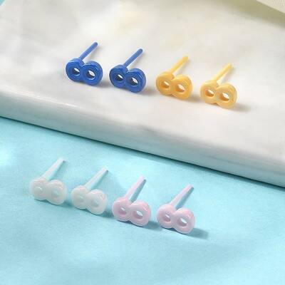 Hypoallergenic Bioceramics Zirconia Ceramic Stud Earrings