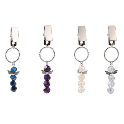 Electroplate Glass Beaded Credit Card Clip Puller