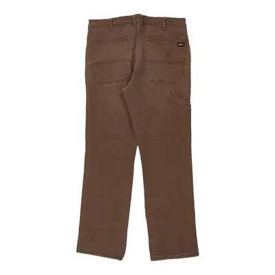 Dickies Carpenter Trousers - 34W 31L Brown Cotton
