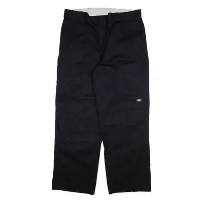 DICKIES Mens Trousers Black Regular Straight W38 L32
