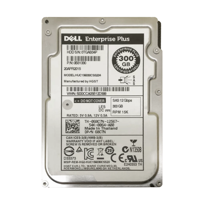 68C7N Dell 300GB 12Gb/s SAS 15000 2.5-Inch Hard Drive