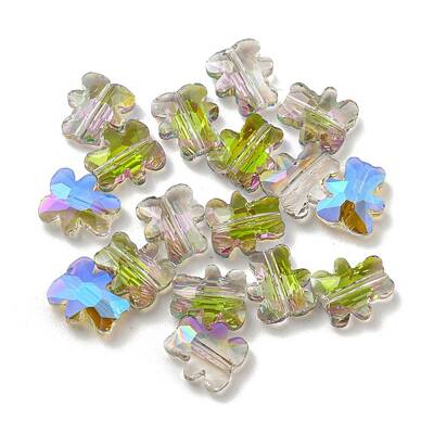 100Pcs Electroplate Glass Beads