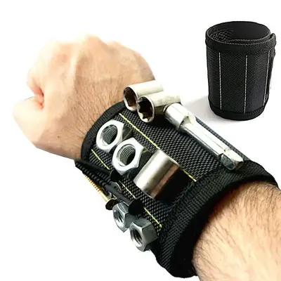Magnetic Wristband, Adjustable Breathable Tools Storage Armband, Wrist Magnet Screw Holder, Magnetic Wrist Strap For Holding ...
