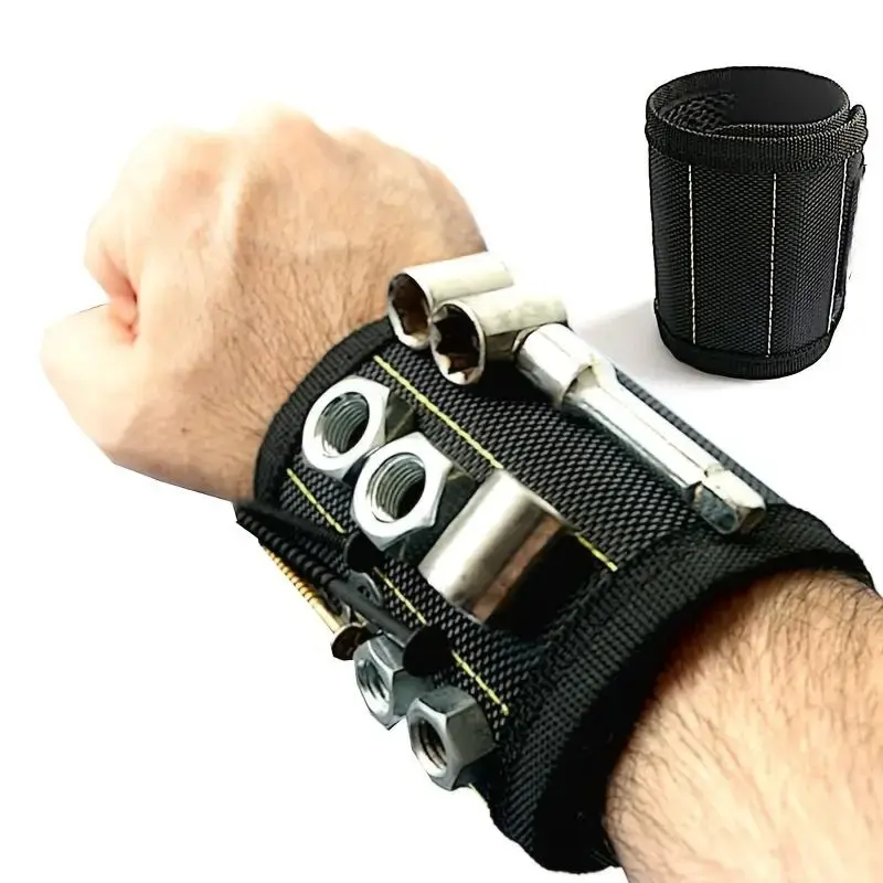 Magnetic Wristband, Adjustable Breathable Tools Storage Armband, Wrist Magnet Screw Holder, Magnetic Wrist Strap For Holding ...
