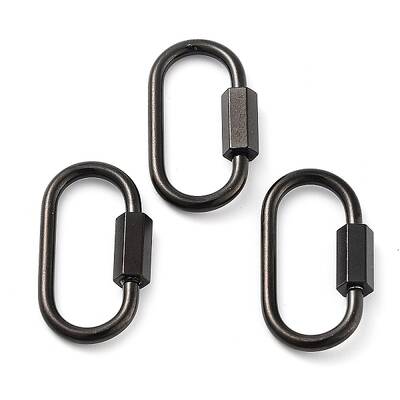 Ion Plating(IP) 304 Stainless Steel Screw Carabiner Lock Charms