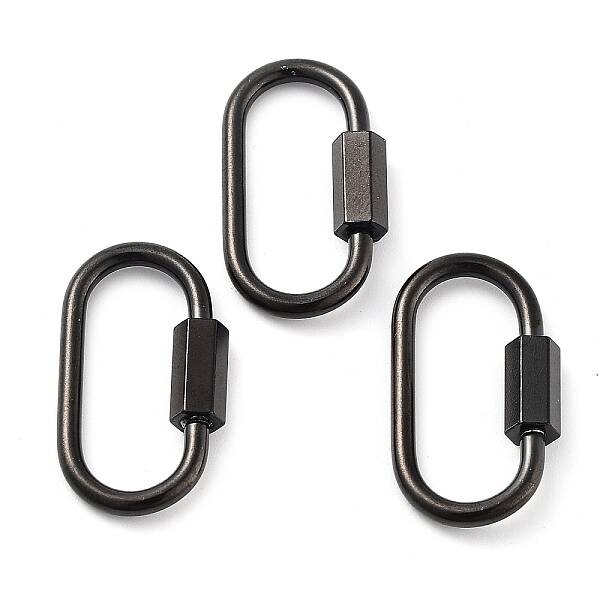 Ion Plating(IP) 304 Stainless Steel Screw Carabiner Lock Charms