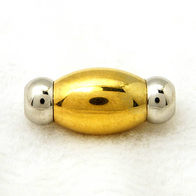 Smooth 304 Stainless Steel Magnetic Clasps with Glue-in Ends
