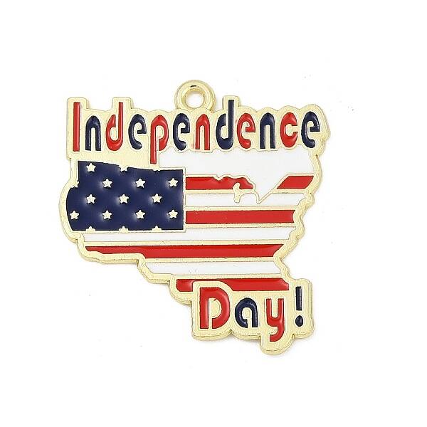 Independence Day Alloy Enamel Pendants