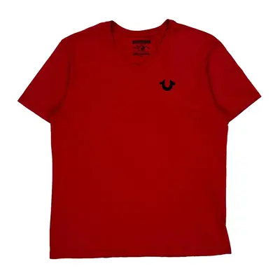 True Religion T-Shirt - Large Red Cotton