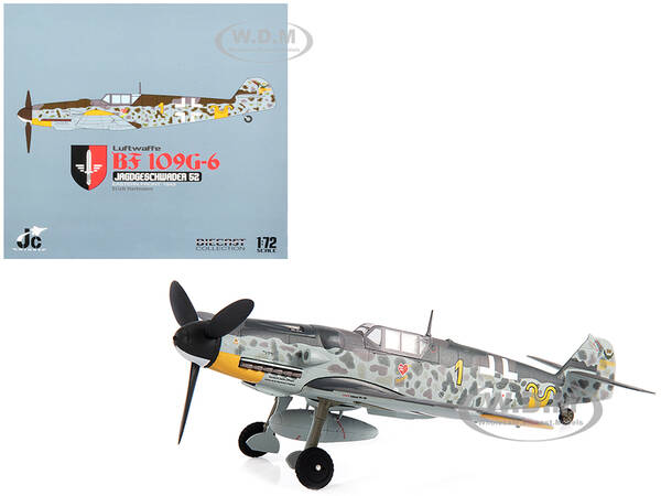 Messerschmitt Luftwaffe BF 109G-6 Fighter Plane Jagdgeschwader 52 Eastern Front 1943 Erich Hartmann with Display Stand Limite...