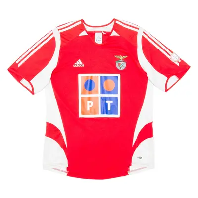 ADIDAS SL Benfica Mens Football Shirt Jersey Red V-Neck L