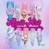 Cute Y2k Style Press on Nails with Nail File & Tape, Colorful & Flower & Butterfly Decor Fake Nails for Women & Girls DIY Nai...
