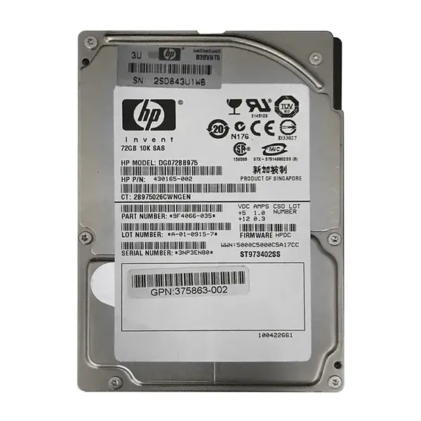 9F4066-035 Seagate 73GB 3Gb/s SAS 10000 2.5-inch 16MB Hard Drive
