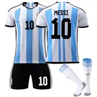 Boys/Children 2022 Argentina FIFA World Cup Soccer Fans #10 Jersey Soccer Team Jersey Football Kits