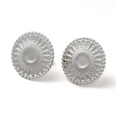 Non-Tarnish 304 Stainless Steel Stud Earring Cabochon Settings
