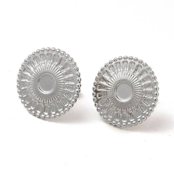 Non-Tarnish 304 Stainless Steel Stud Earring Cabochon Settings