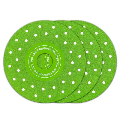 3pcs 115mm Diamond Saw Blades for Cutting and Grinding Tile and Marble, 45 Degree Chamfered Diamond Ultra-Thin Saw Blades Mul...