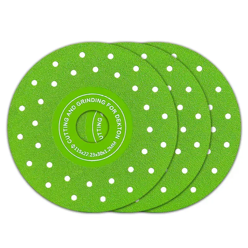 3pcs 115mm Diamond Saw Blades for Cutting and Grinding Tile and Marble, 45 Degree Chamfered Diamond Ultra-Thin Saw Blades Mul...