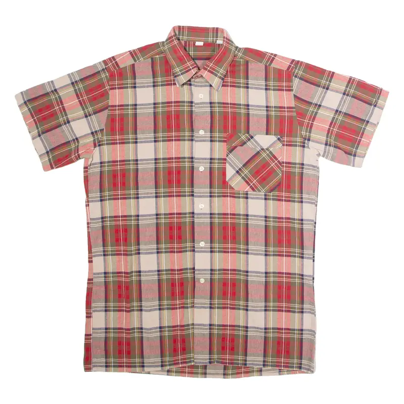 Mens Shirt Red Plaid M