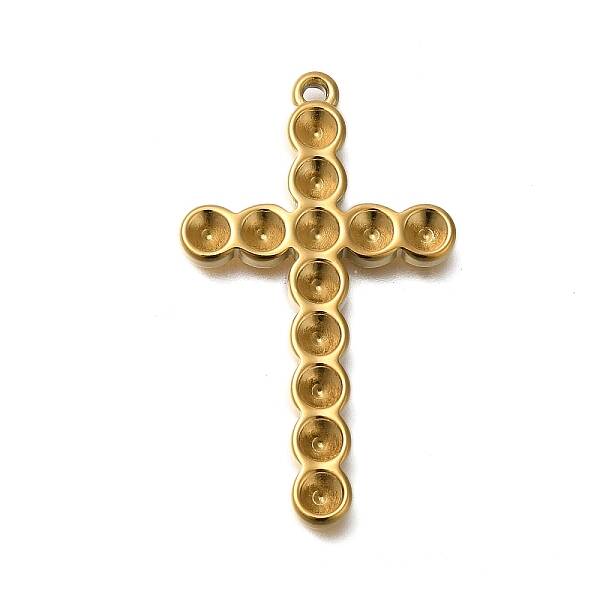 Ion Plating(IP) 304 Stainless Steel Pendant Rhinestone Settings