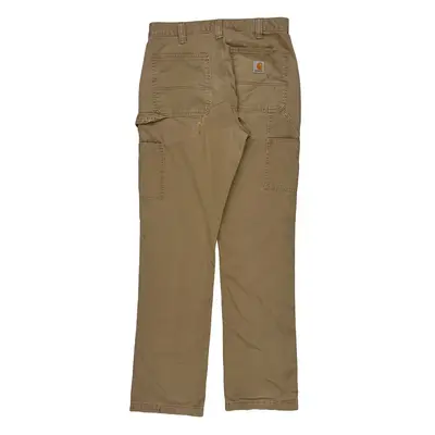 Relaxed Fit Carhartt Carpenter Trousers - 32W 34L Beige Cotton | Size: 32″ waist