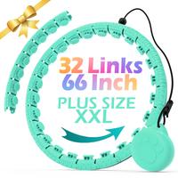 Weighted Hula Circle with 32 Links(66 Inch), Sweet Weight Ball, for Adults Fitness, Infinity Fitness Hoop Plus Size for Women...