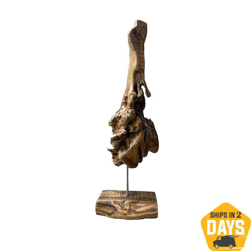 Driftwood Abstract Wood Sculpture Art Wood Statue Hand Carved Art Modern Textured Table Desktop Art Original Decor | FLIPPING...