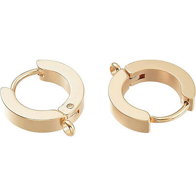 BENECREAT 10PCS Stainless Steel Huggie Hoop Earring Hook Jewelry Findings Stud Earring Findings with Storage Container for Je...