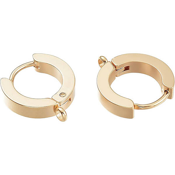 BENECREAT 10PCS Stainless Steel Huggie Hoop Earring Hook Jewelry Findings Stud Earring Findings with Storage Container for Je...