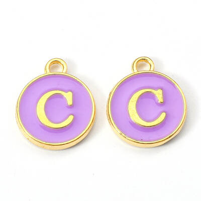 Golden Plated Alloy Enamel Charms
