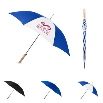 25 Promotional Stick Umbrella - Eucalyptus Handle & Auto Open