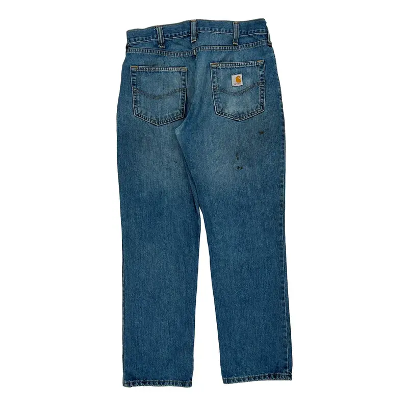Relaxed Fit Carhartt Jeans - 33W 32L Blue Cotton Blend