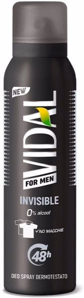 Vidal Vidal Invisible Deo Spray For Men 150Ml