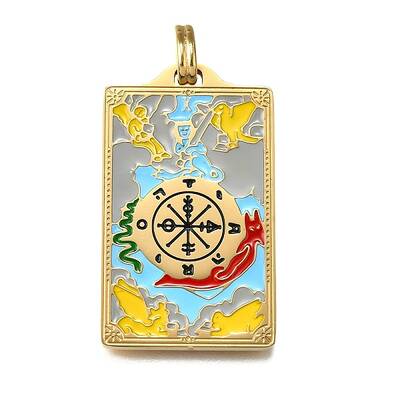 Tarot 304 Stainless Steel Enamel Pendants