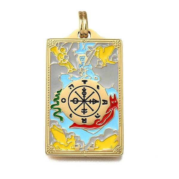 Tarot 304 Stainless Steel Enamel Pendants