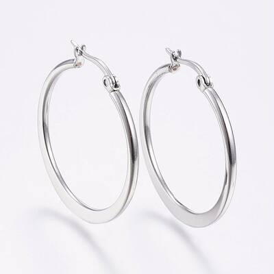 Tarnish Resistant 304 Stainless Steel Hoop Earrings