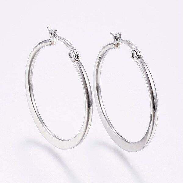 Tarnish Resistant 304 Stainless Steel Hoop Earrings