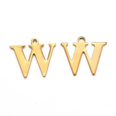 Ion Plating(IP) 304 Stainless Steel Alphabet Charms