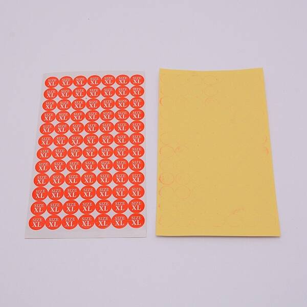 Size XL Clothing Size Round Sticker Labels