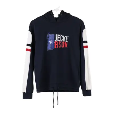 Age 14  Jeckerson Spellout Hoodie - XL Navy Cotton